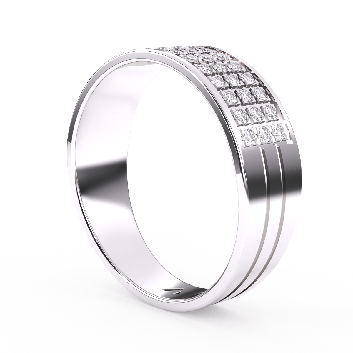 Lab Grown Diamond Wide Women's Band
